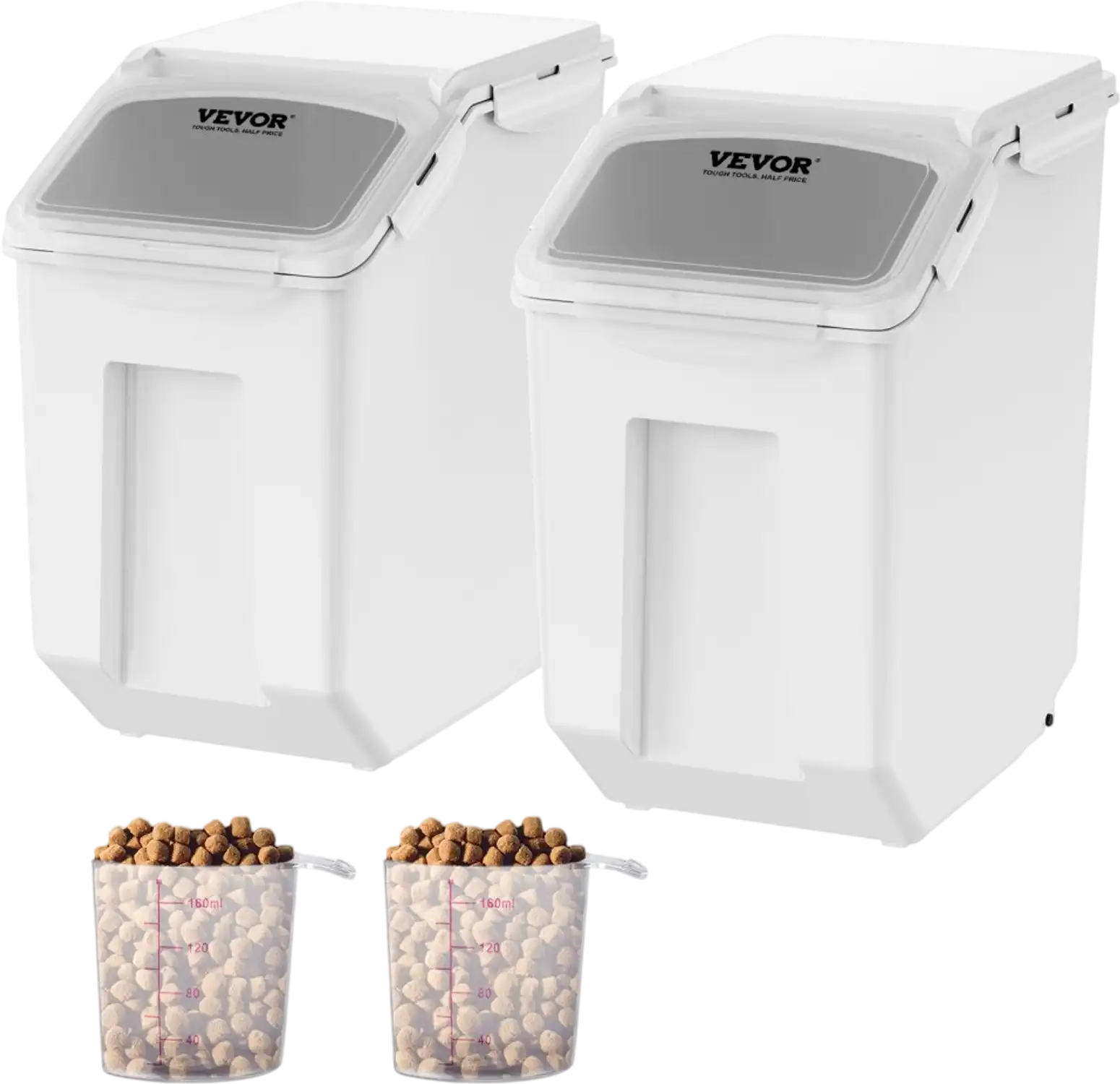Vevor Ingredient Storage Bin Airtight 2 x 15L Food Container Set New