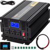 VEVOR Power Inverter, 2000W Modified Sine Wave Inverter, DC 12V to AC 120V Car Converter, with LCD Display, Remote Controller, LED Indicator, AC Outlets Inverter for Truck RV Car Boat Travel Camping