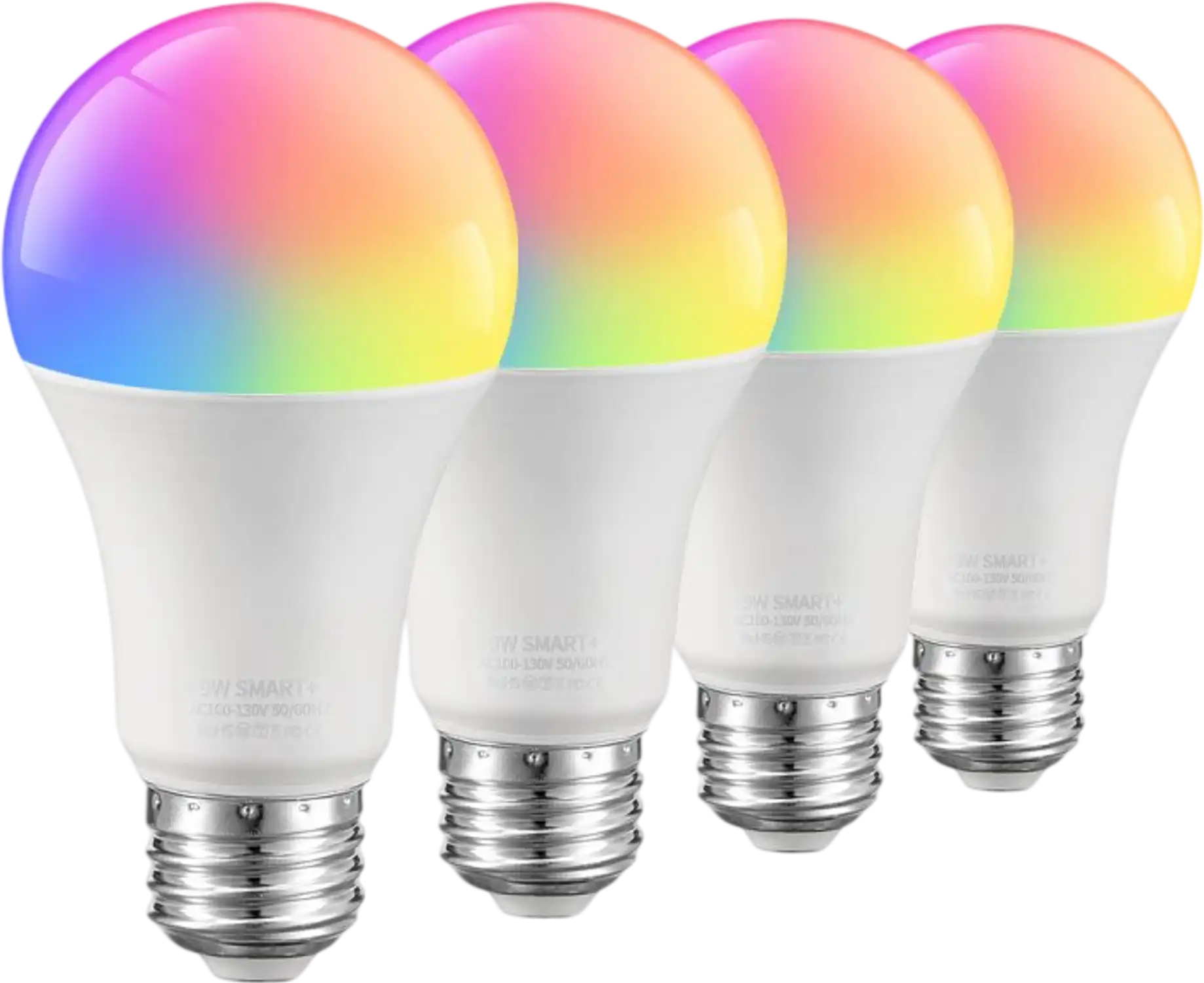 Vevor Smart Bulbs A19 E26 WiFi Bluetooth RGB Color Changing 4-Pack New