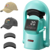 VEVOR Auto Hat Heat Press Machine, with 2pcs Interchangeable Platens, Automatic Open and Release, Touchscreen for Precise Time and Temperature Control, Heat Transfer Printing for Caps, Hats, Green