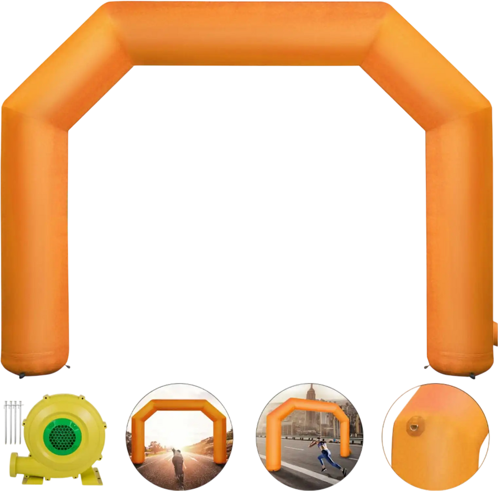 Orange Outdoor Advertising Inflatable Arch Air Blower 19.5FT with Blower