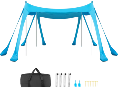 Vevor Beach Tent Sun Shelter Canopy 10' x 10' Blue New