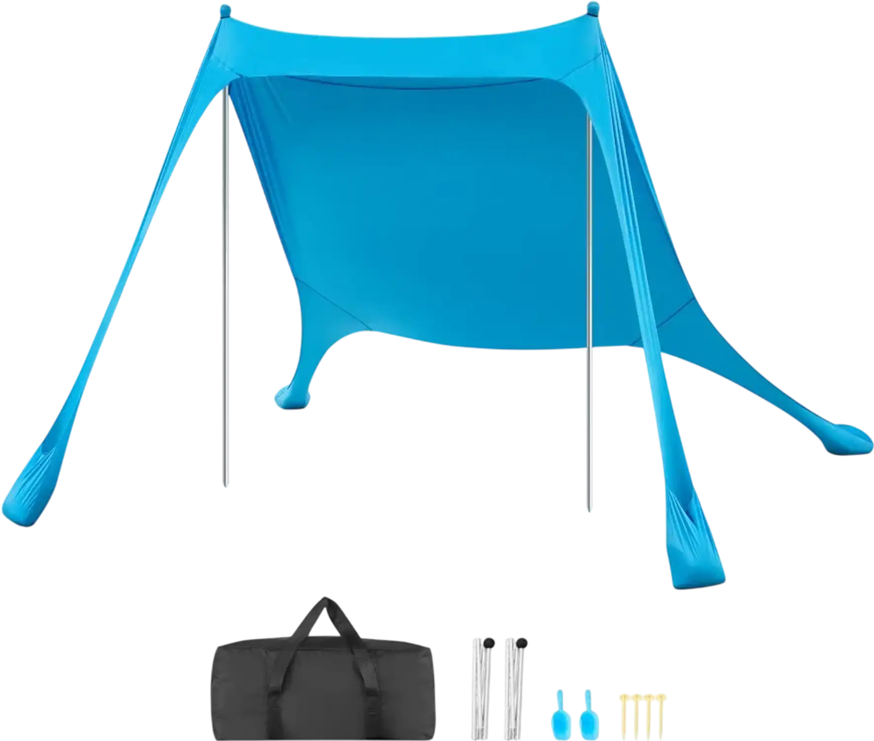 Vevor Beach Tent Sun Shelter Canopy 7.5' x 7.5' UPF50+ Blue New