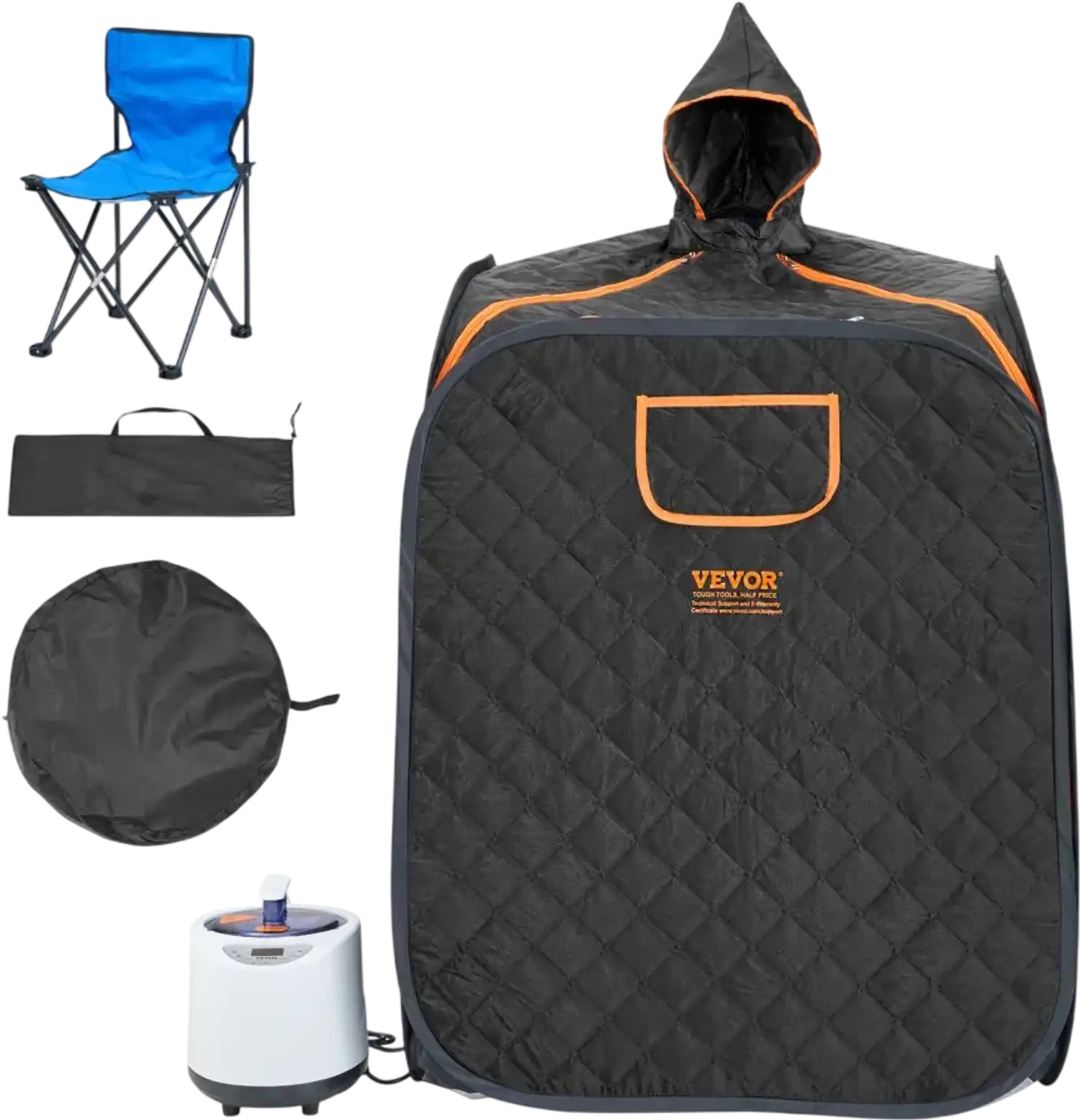 Vevor Sauna Tent Portable Personal Steam Spa with Chair & Storage Bag New