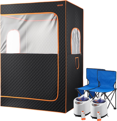 Vevor Portable Sauna Tent 48 x 36 in. with 2 Steamers Remote Control New