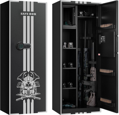 Vevor Gun Safe 4 Rifle Capacity Quick Access with 2 Adjustable Racks New