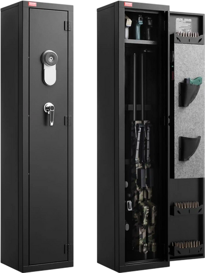 Vevor Gun Safe Fireproof Rifle Cabinet with Fingerprint Digital Keypad and LED New