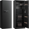 VEVOR 6-8 Gun Safe, Long Gun Cabinet for Rifles and Pistols, Quick Access Rifle Safe with 3 Ammo Slots and 2 Adjustable Racks, Large Digital Cabinet with Key and Password Lock