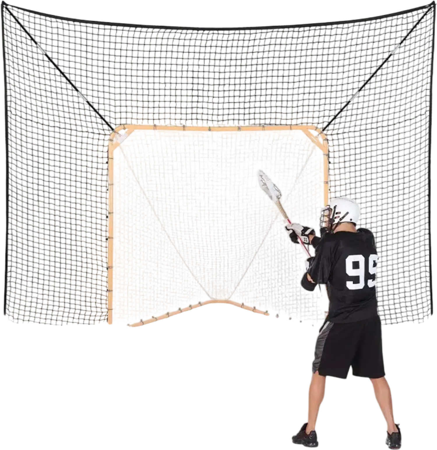Vevor Lacrosse Net Backstop 12' x 9' Extended Coverage Training Net New