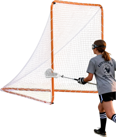 Vevor Lacrosse Goal Portable 6' x 6' Steel Frame Training Net with Carry Bag Orange New