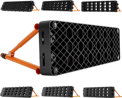 VEVOR Soccer Rebounder Board, 37.4 x 9.8 in Portable Soccer Rebound Wall, Dual Surface Sports Kick Back Trainer, 3 Adjustable Angles, Easy Setup Ball Practice Equipment for Passing & Reaction Skills
