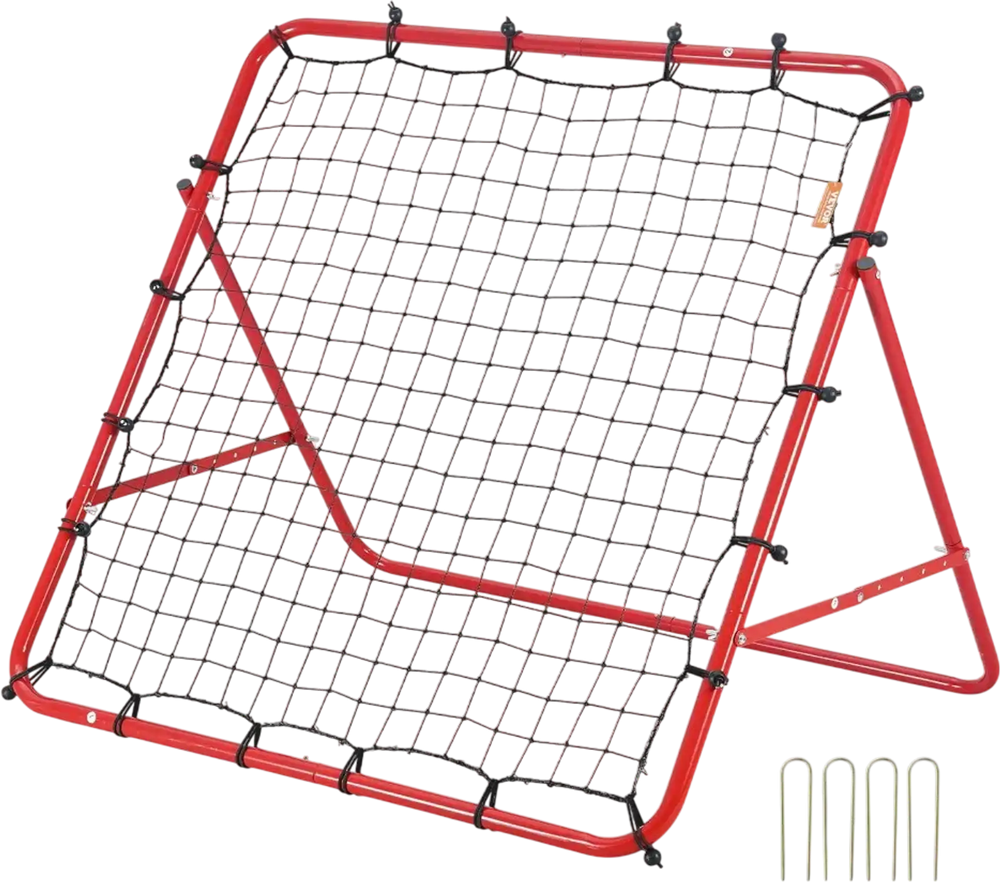 VEVOR Soccer Rebounder Rebound Net, Kick-Back 39"x39", Portable Football Training Gifts, Aids & Equipment for Kids Teens & All Ages, Easy Set Up & Perfect Storage