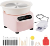 VEVOR Pottery Wheel, 10 inch Pottery Forming Machine, 350W Electric Wheel for Pottery with Foot Pedal and LCD Touch Screen, Direct Drive Ceramic Wheel with Shaping Tools for DIY Art Craft, Pink