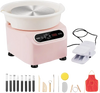VEVOR Pottery Wheel, 11 inch Pottery Forming Machine, 450W Electric Wheel for Pottery with Foot Pedal and LCD Touch Screen, Direct Drive Ceramic Wheel with Shaping Tools for DIY Art Craft, Pink