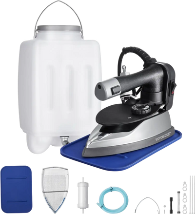 Vevor Steam Iron Gravity Feed 1000W 3.5 L Industrial Electric Set New