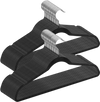 VEVOR Hangers, 11lbs Load-Bearing, 50 Pack Black Velvet Hangers with 360 Degree Swivel Hook & 0.2 in Ultra-Thin Design, Non-Slip Space Saving Hangers, Fit for Silk Garments, Coats, Sweaters & Straps