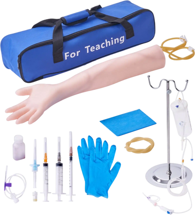 Vevor Phlebotomy Practice Kit IV Venipuncture Training Arm with Carrying Bag New