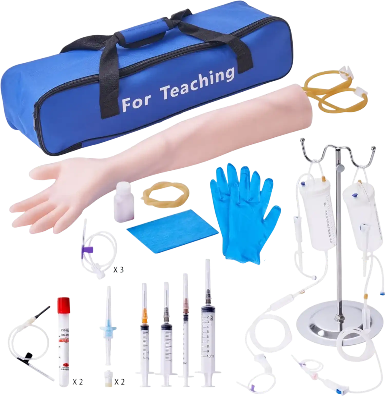 Vevor Phlebotomy Practice Kit High Simulation IV Practice Arm with Carrying Bag New