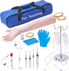 VEVOR Phlebotomy Practice Kit, IV Venipuncture Intravenous Training Kit, High Simulation IV Practice Arm Kit with Carrying Bag, Practice and Perfect IV Skills, for Students Nurses and Professionals