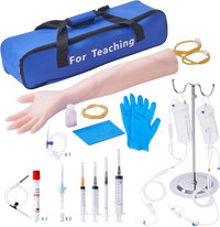 VEVOR Phlebotomy Practice Kit, IV Venipuncture Intravenous Training Kit, High Simulation IV Practice Arm Kit with Carrying Bag, Practice and Perfect IV Skills, for Students Nurses and Professionals