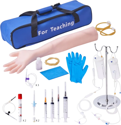 Vevor Phlebotomy Practice Kit High Simulation IV Practice Arm with Carrying Bag New