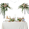 VEVOR Over The Table Rod Stand with Clamps, 13"-42" Tall & 28"-98" Length Adjustable, 2 Packs Table Arch Stand, Tabletop Balloon Arch Frame for Wedding Birthday Party Christmas Decorations, Black