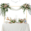 VEVOR Over The Table Rod Stand with Clamps, 13"-42" Tall & 28"-98" Length Adjustable, 2 Packs Table Arch Stand, Tabletop Balloon Arch Frame for Wedding Birthday Party Christmas Decorations, Gold