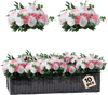 VEVOR Flower Ball Arrangement Bouquet 10 PCS, 17.7-Inch Diameter Artificial Flower Balls Wedding Table Centerpieces, Rose Arrangements for Wedding Centerpiece Home Decorations, Pink and White Roses
