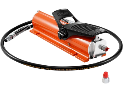 VEVOR 10,000PSI Air Hydraulic Pump, 0.18 Gal Reservoir, NPT 3/8 In Oil Outlet, NPT 1/4 In Inlet, Metal Shell Air Actuated Treadle Foot Pump, for Precision Industrial Machinery & Aerospace Equipment