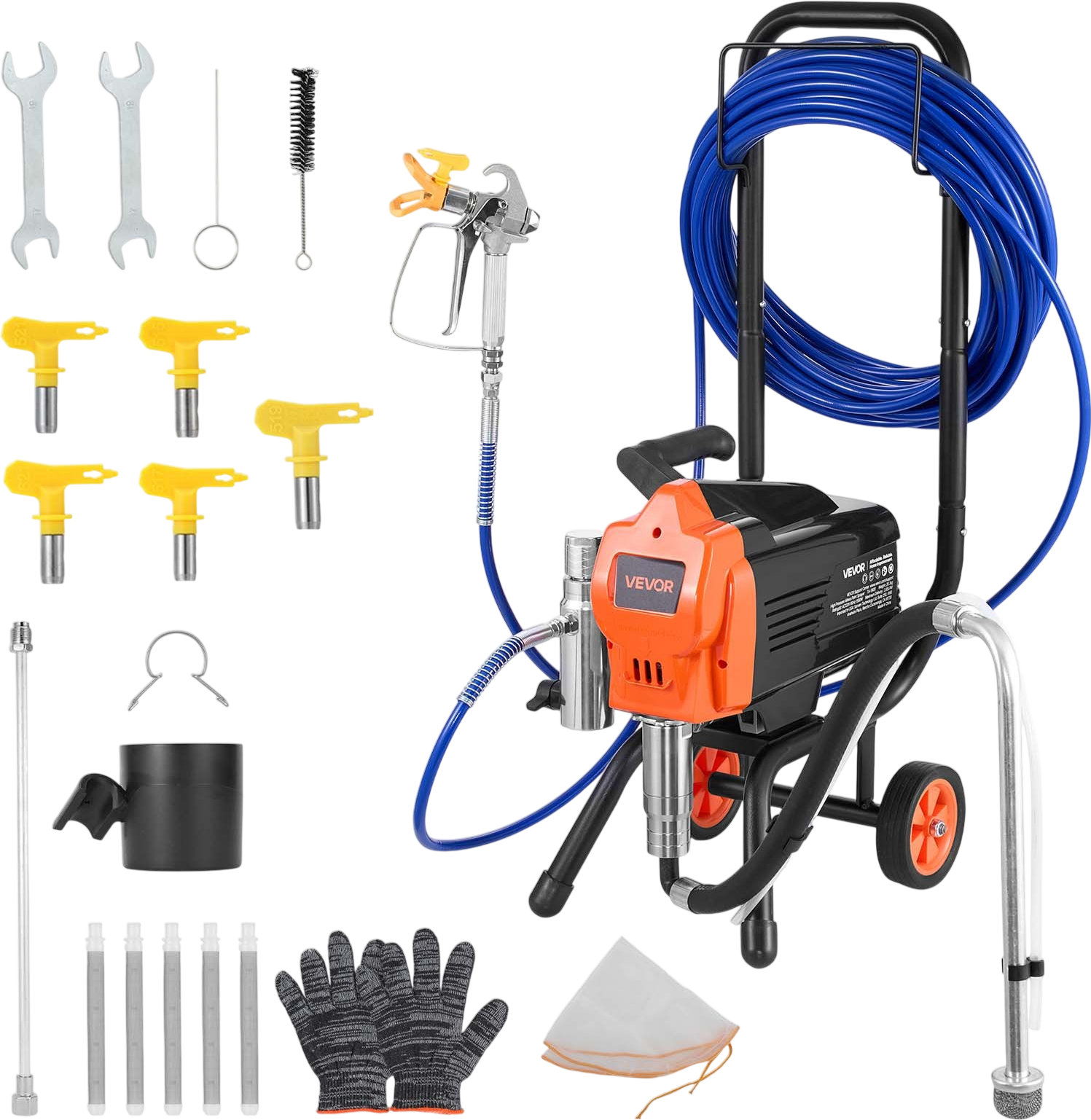 Vevor Airless Paint Sprayer 3300 PSI 0.7 GPM 1500W with Cart New