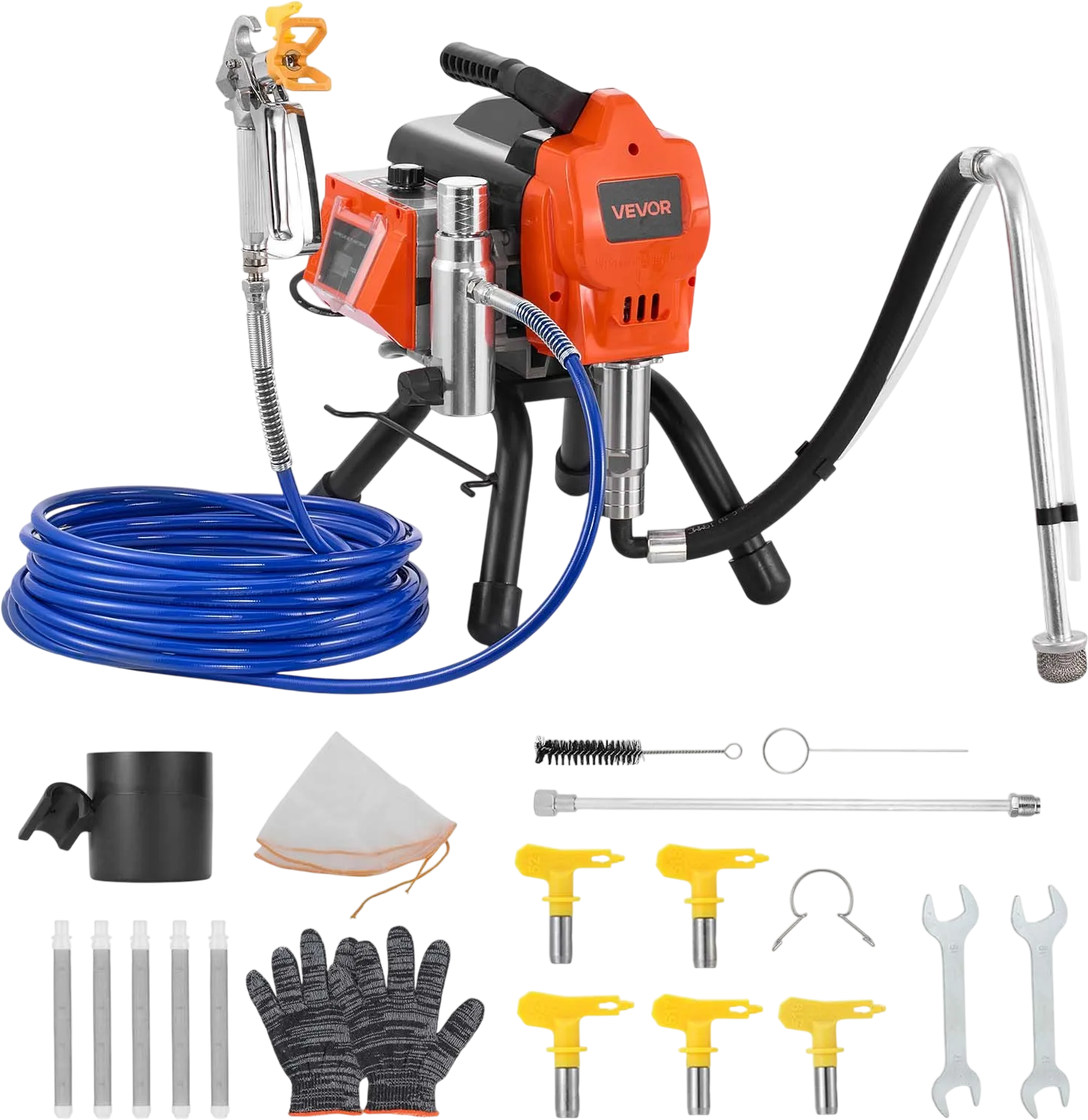 Vevor Airless Paint Sprayer 3300 PSI 0.7 GPM 1500W Portable with Nozzle Set New