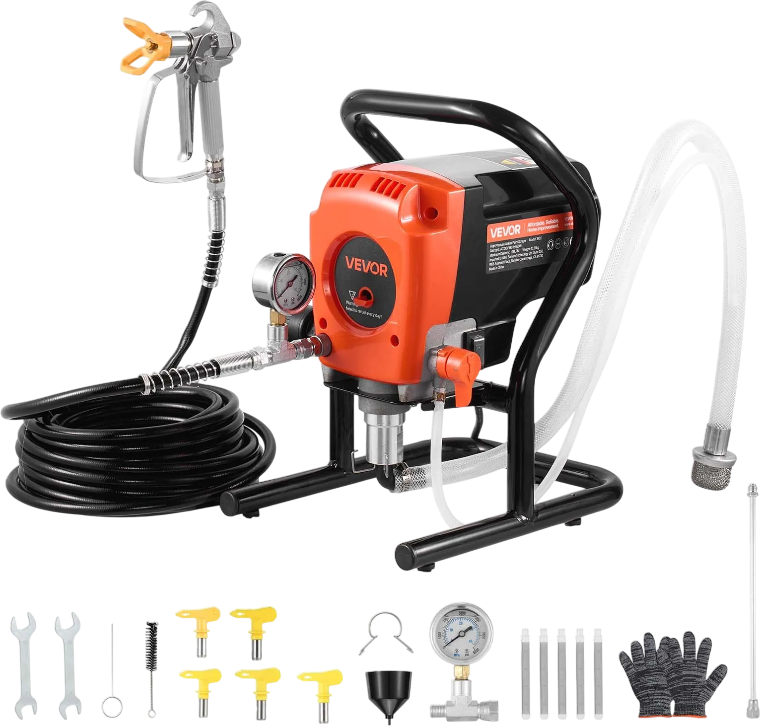 Vevor Stand Airless Paint Sprayer 3300 PSI 0.47 GPM 900W with Accessories New
