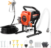 VEVOR Stand Airless Paint Sprayer, 900W, 3300PSI High Pressure Airless Sprayer, Cleaning Brush, Hose, Extension Rod, Nozzles, Electric Spray Paint Machine for Interior or Exterior of House, Fence