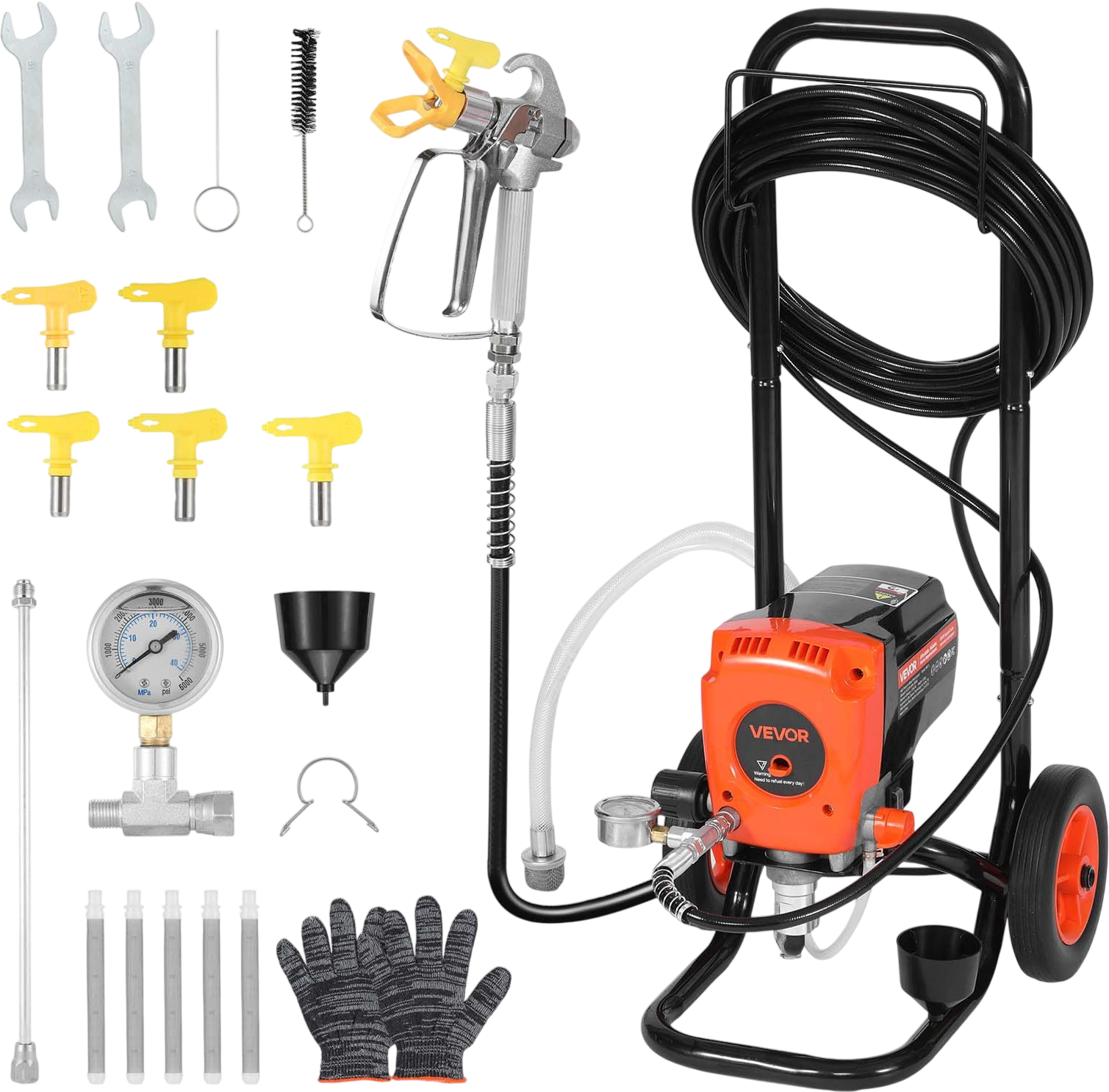 Vevor Airless Paint Sprayer 3300 PSI 0.47 GPM 900W with Cart New