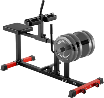 VEVOR Seated Calf Machine, 440 LBS Capacity Calf Raise Machine, Seated Calf Raise Leg Exercise Home Gym, Calf Workout Training Equipment, Lower Body Specialty Machine, Fit 1/2 inch Weight Plates