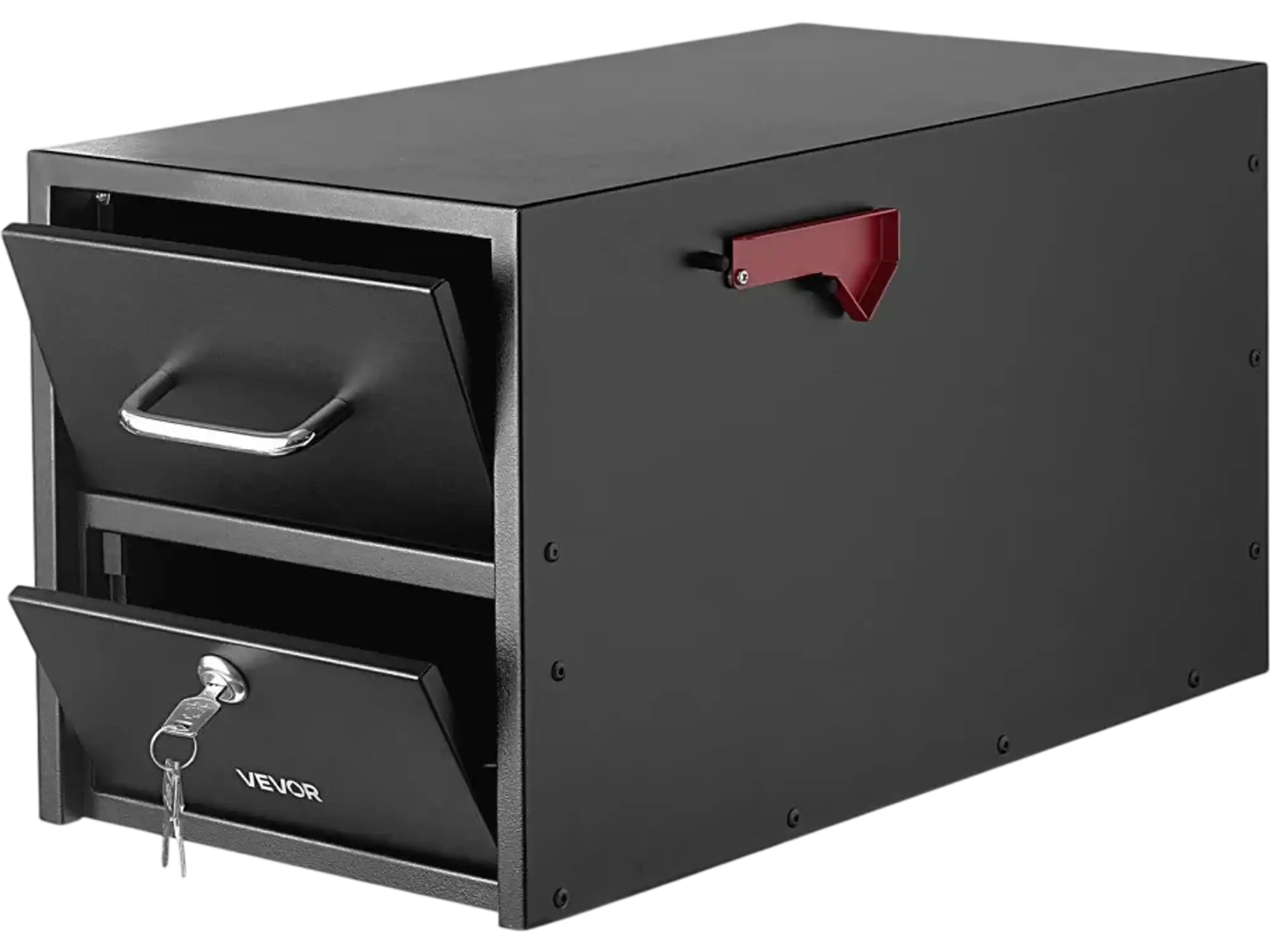 Vevor Mailbox Anti-Theft Post Mount Lockable Outdoor Mailbox 21.06 x 10.63 x 11.22
