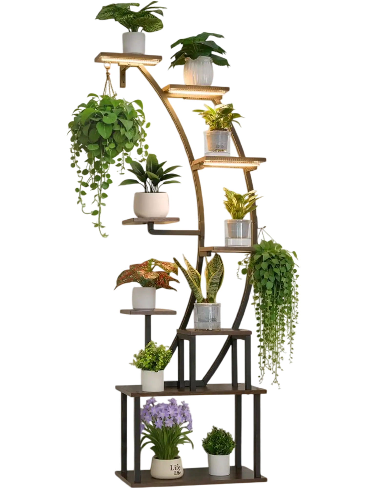 Vevor Plant Stand Indoor with Grow Lights 63
