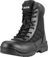 VEVOR Men's Military Tactical Boots, 8 inch Combat Hiking Work Boots, Lightweight & Breathable Side Zipper Mens Motorcycle Interceptor Trooper Boot, for Outdoor Security Mountaineering, US Size 9