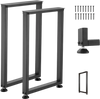 VEVOR Table Legs, 29.1" H x 17.7" W Square Steel Furniture Legs, Modular Design, Easy Assembly, 2204 lbs Max Load Heavy Duty, for Home Office Desk, Workbenches, Dinner Bar Tables, Set of 2, Black
