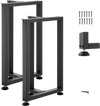 VEVOR Table Legs, 29.1" H x 17.7" W Square T Shape Steel Furniture Legs, Modular Design, Easy Assembly, 2204 lbs Max Load Heavy Duty, for Home Office Desk, Dinner Table, Workbenches, Set of 2, Black