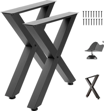 Vevor Table Legs X Frame Steel Furniture Legs 29.5