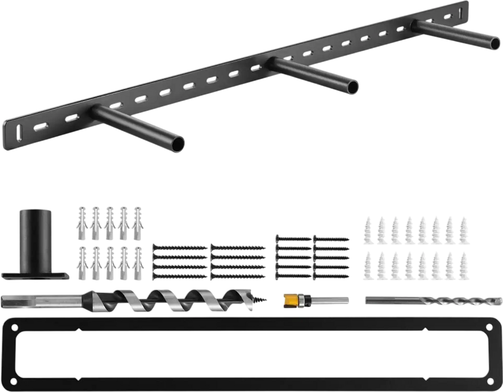 VEVOR Floating Shelf Bracket 1 Pack, 190 lbs/86 kg Weight Capacity, 34x6.2x1.5 inch / 863.6x157.4x38.1 mm, Heavy Duty Hidden Shelf Brackets Support, Wall Mounting Invisible Floating Shelves Bracket