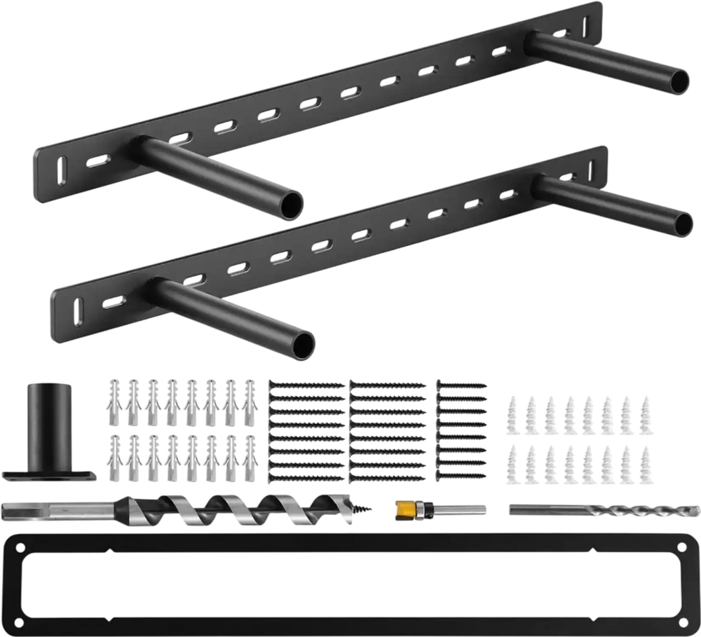 VEVOR Floating Shelf Brackets 2 Pcs, 150 lbs/68 kg Weight Capacity, 22x6.2x1.5 inch / 558.4x157.4x38.1 mm, Heavy Duty Hidden Shelf Brackets Support, Wall Mounting Invisible Floating Shelves Bracket