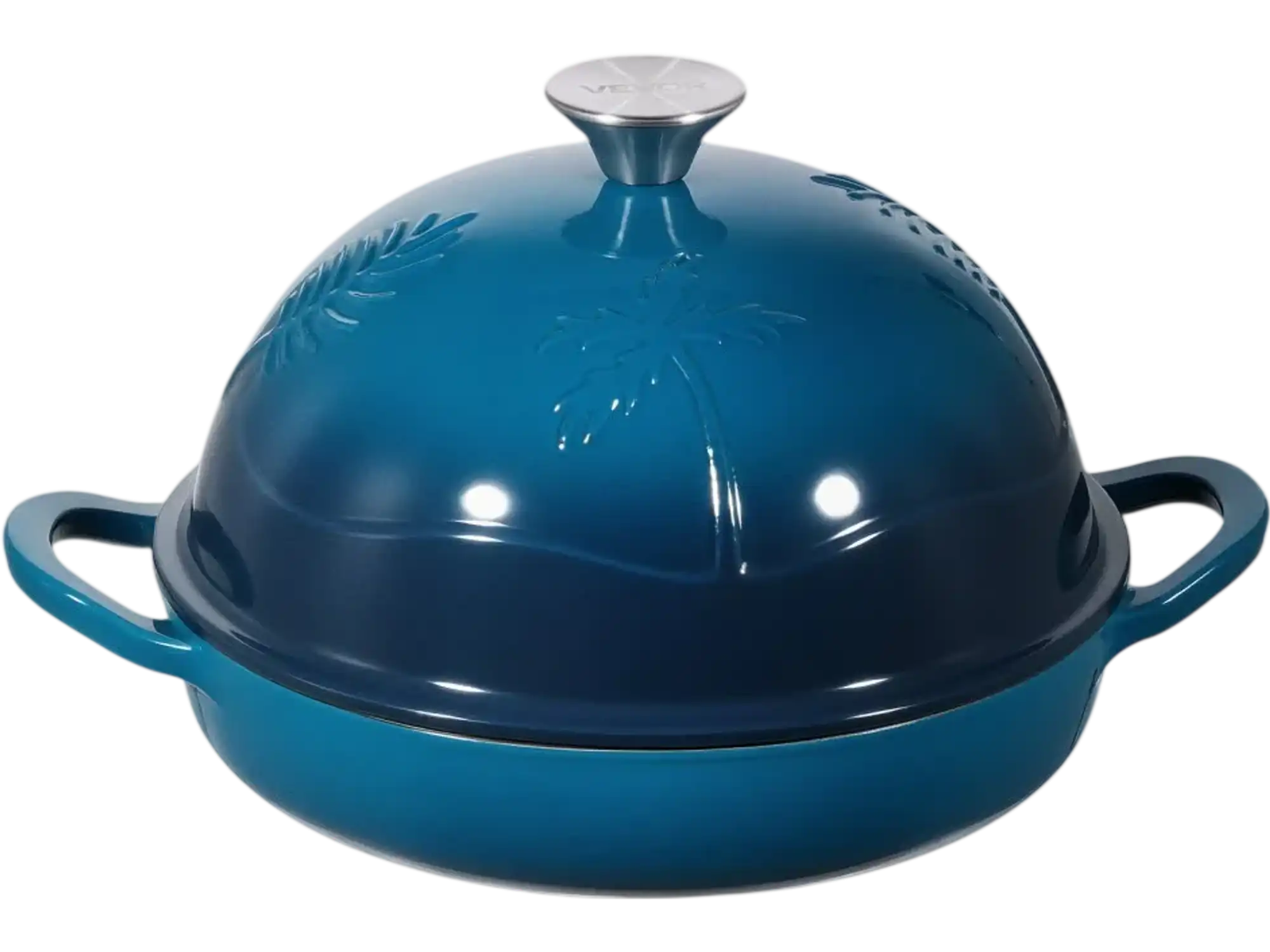 Vevor Dutch Oven 5 Qt Enameled Cast Iron Bread Baking Pot with Lid Dual Handles New