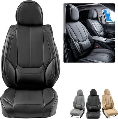 Vevor Seat Covers Universal Front Faux Leather Car Seat Covers 6pc Black New