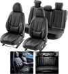 VEVOR Seat Covers, Universal Car Seat Covers Full Set Seats, Front and Rear Seat, 13pcs Faux Leather Seat Cover, Full Enclosed Design, Detachable Headrest and Airbag Compatible, for Most Car SUV Truck