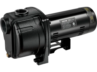 Vevor Shallow Well Jet Pump 1.5 HP 4250 GPH Cast Iron Dual Voltage New