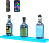 VEVOR LED Lighted Liquor Bottle Display Bar Shelf RF & App Control 24" 1-Step White