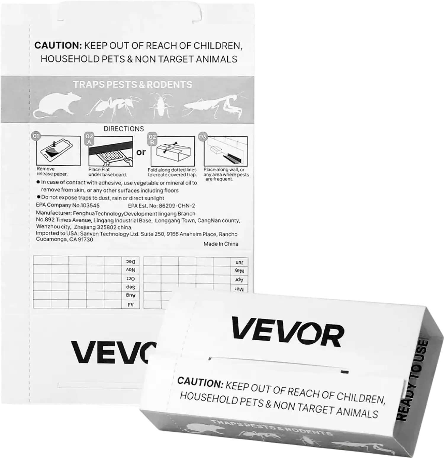 Vevor Glue Traps Insect Glue Trap 36-Pack Peanut-Scented Sticky Pest Control Boards New