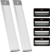 VEVOR Under Cabinet Lighting, 2 PCS, 62 LED Motion Sensor Lights, Rechargeable Battery Operated Closet Lights with Remote Control, Wireless Under Counter Light for Cabinets, Bookshelf, Stair, Hallway